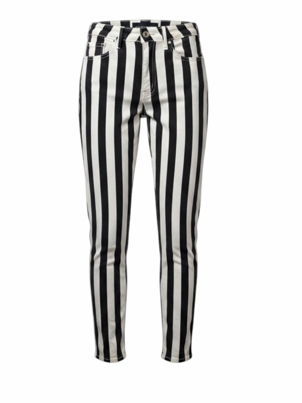 the kooples black and white striped pants size Small